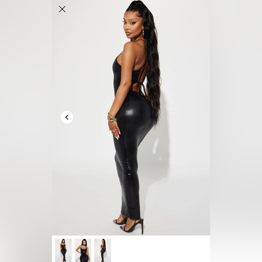 Fashion Nova Black maxi dress